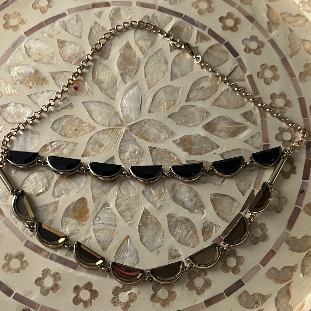 Black and Gold Statement Necklace